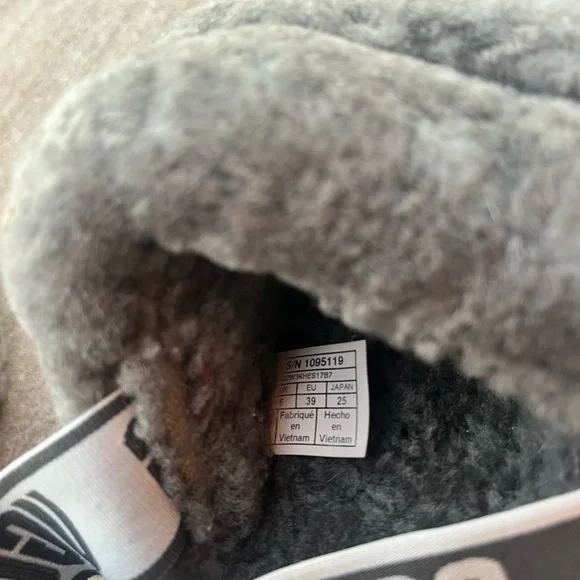 UGG Australia Fluff Yeah Women's Slide Slipper, Size 8 - Charcoal - Picture 6 of 11